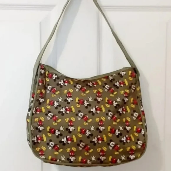 Disney Mickey Mouse Brown Shoulder Bag - Picture 1 of 6